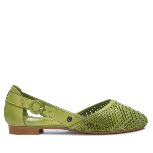 Carmela 16076004 ballerines cuir vert talon plat