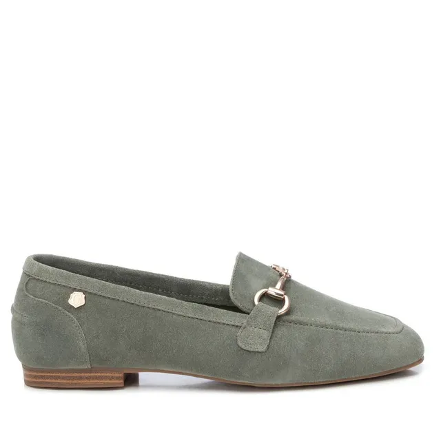 Carmela 16217503 mocassins femme kaki cuir véritable