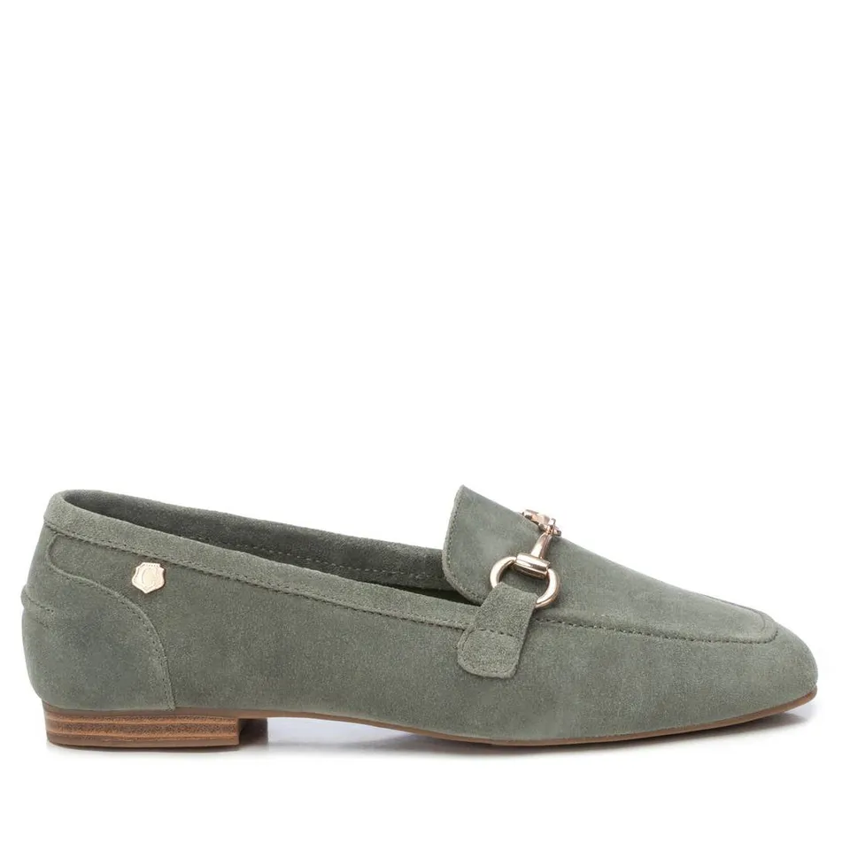 Carmela 16217503 mocassins femme kaki cuir véritable