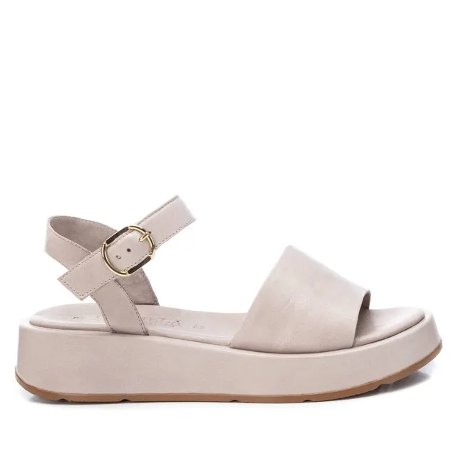 Carmela 16077502 sandales cuir blanc plateforme 4cm