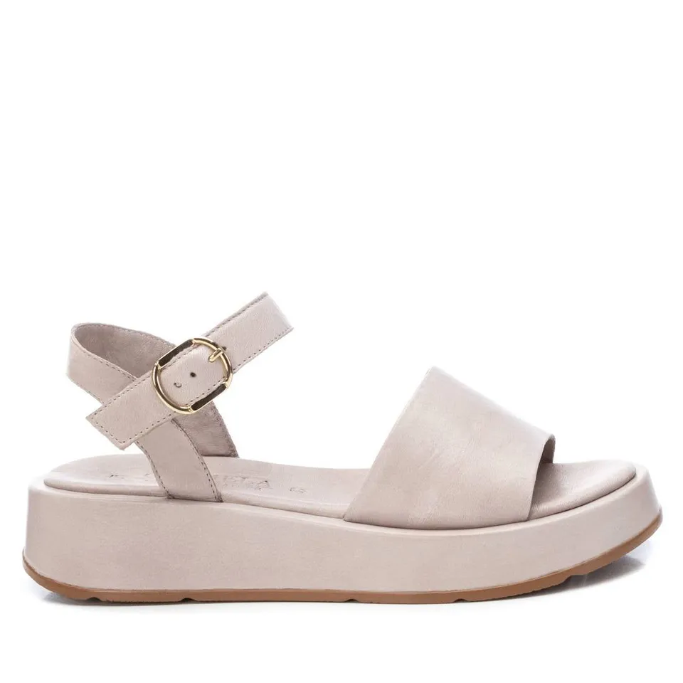 Carmela 16077502 sandales cuir blanc plateforme 4cm