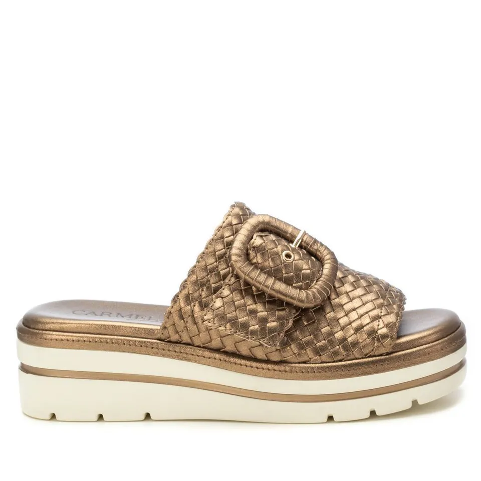 Carmela 16225102 sandales femme doré cuir compensé