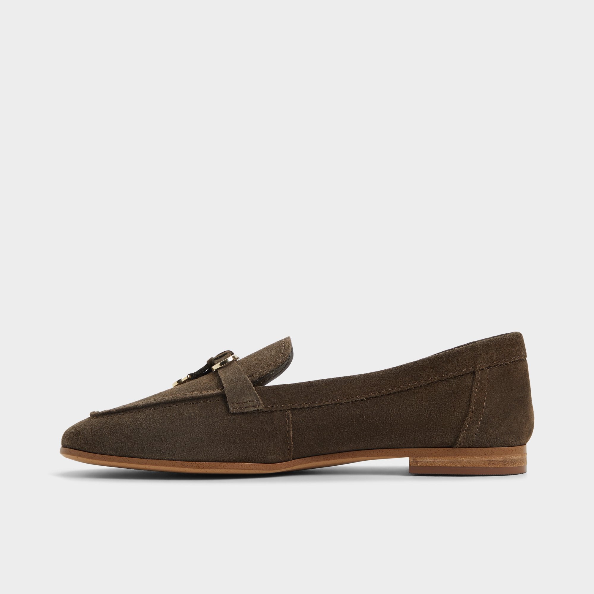 ALDO Ybilide mocassins olive boucle dorée