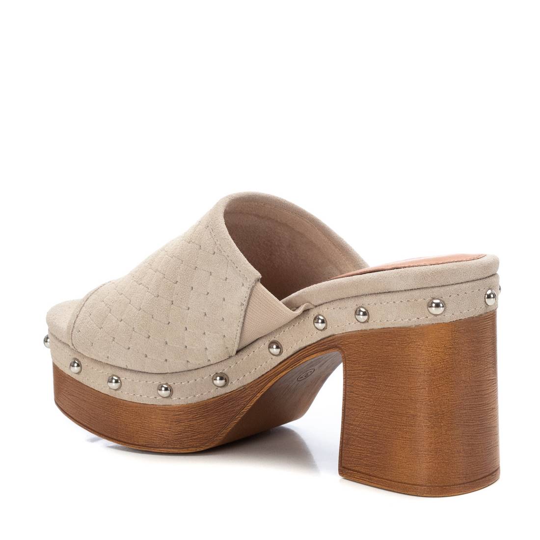 Carmela 16060502 sabots femme cuir blanc talon bois