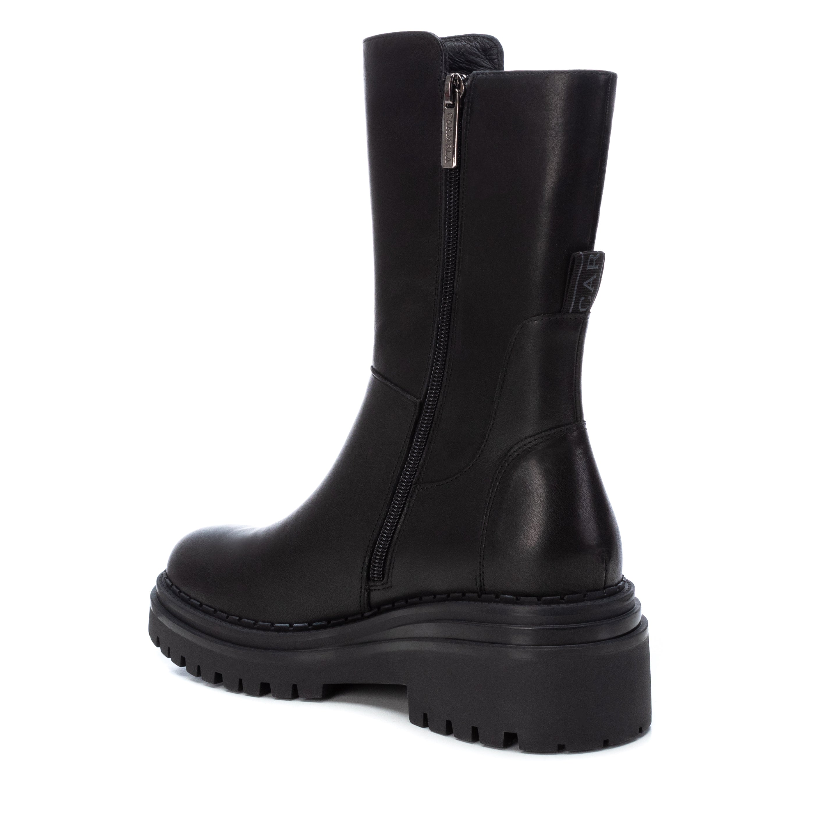 Carmela 16024201 bottine femme noire cuir plat