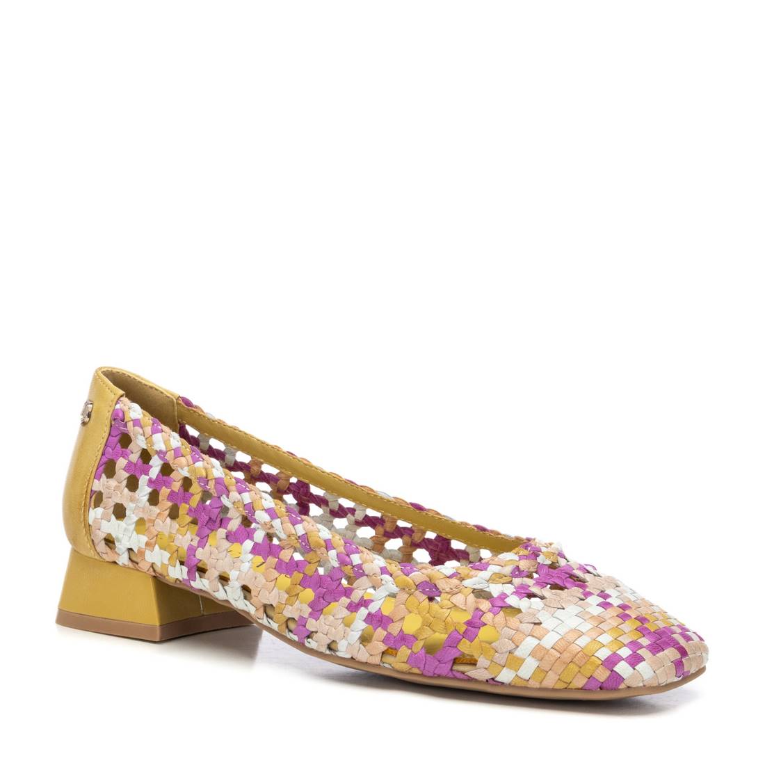 Carmela 16218604 ballerine cuir jaune tressé