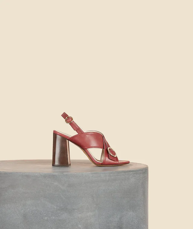 Tila March Galice sandale à talon cuir veau 9 cm