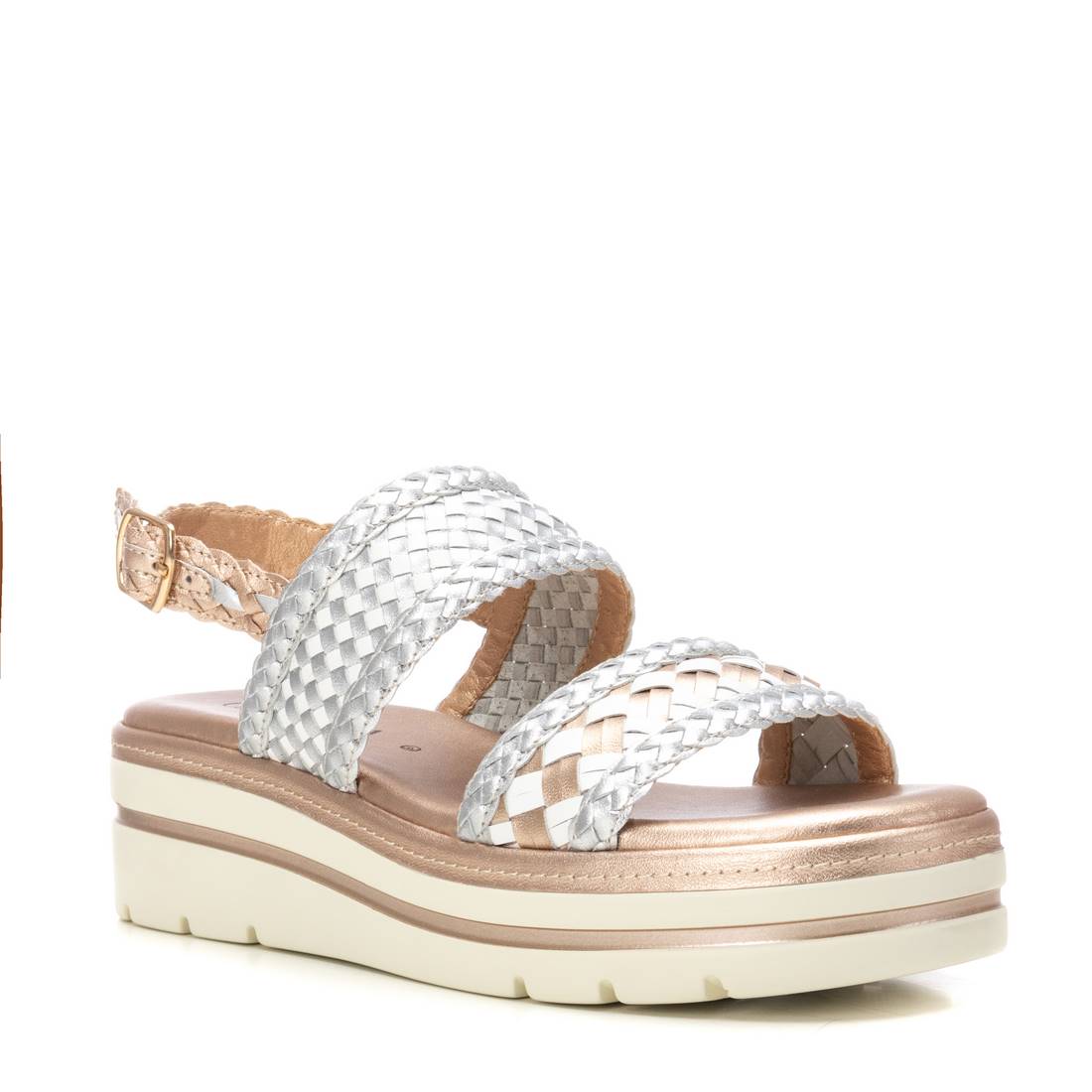 Carmela 16225502 sandale cuir nude compensée