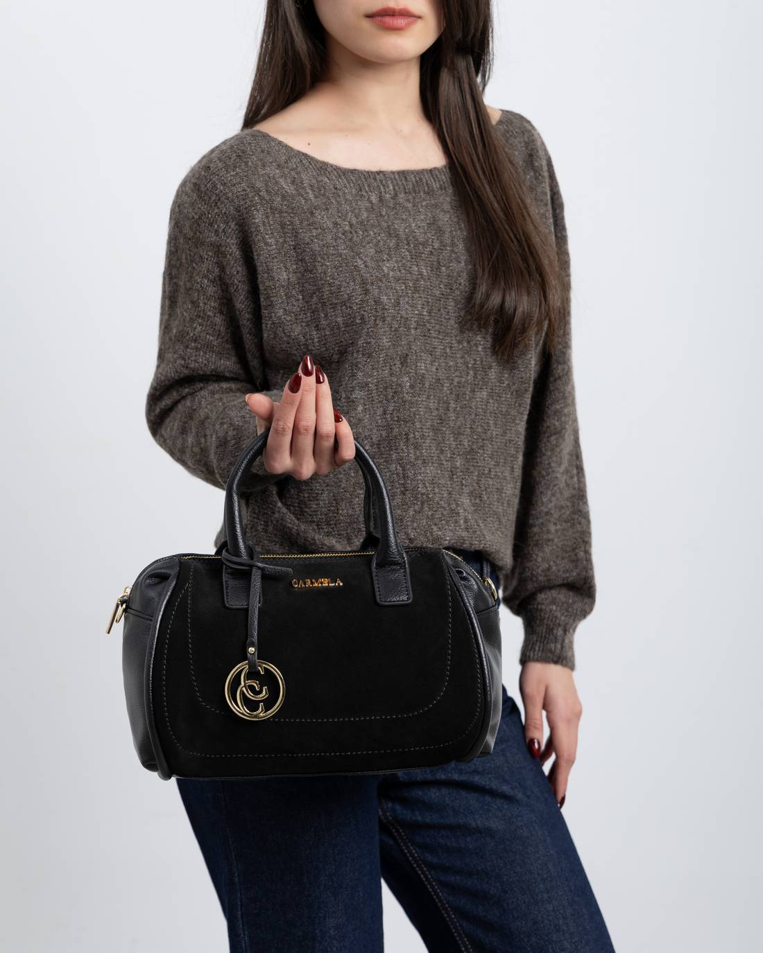 Carmela 18618203 sac main femme noir 23x30x11 cm