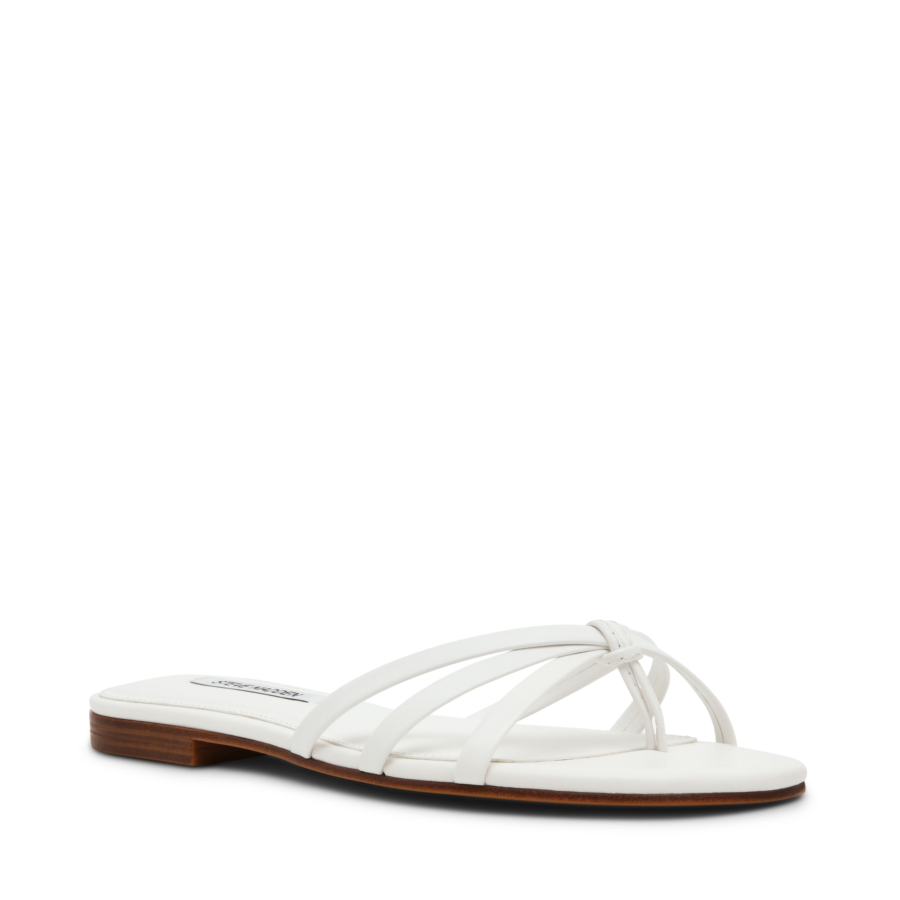 Steve Madden Calissi sandales plates cuir blanc
