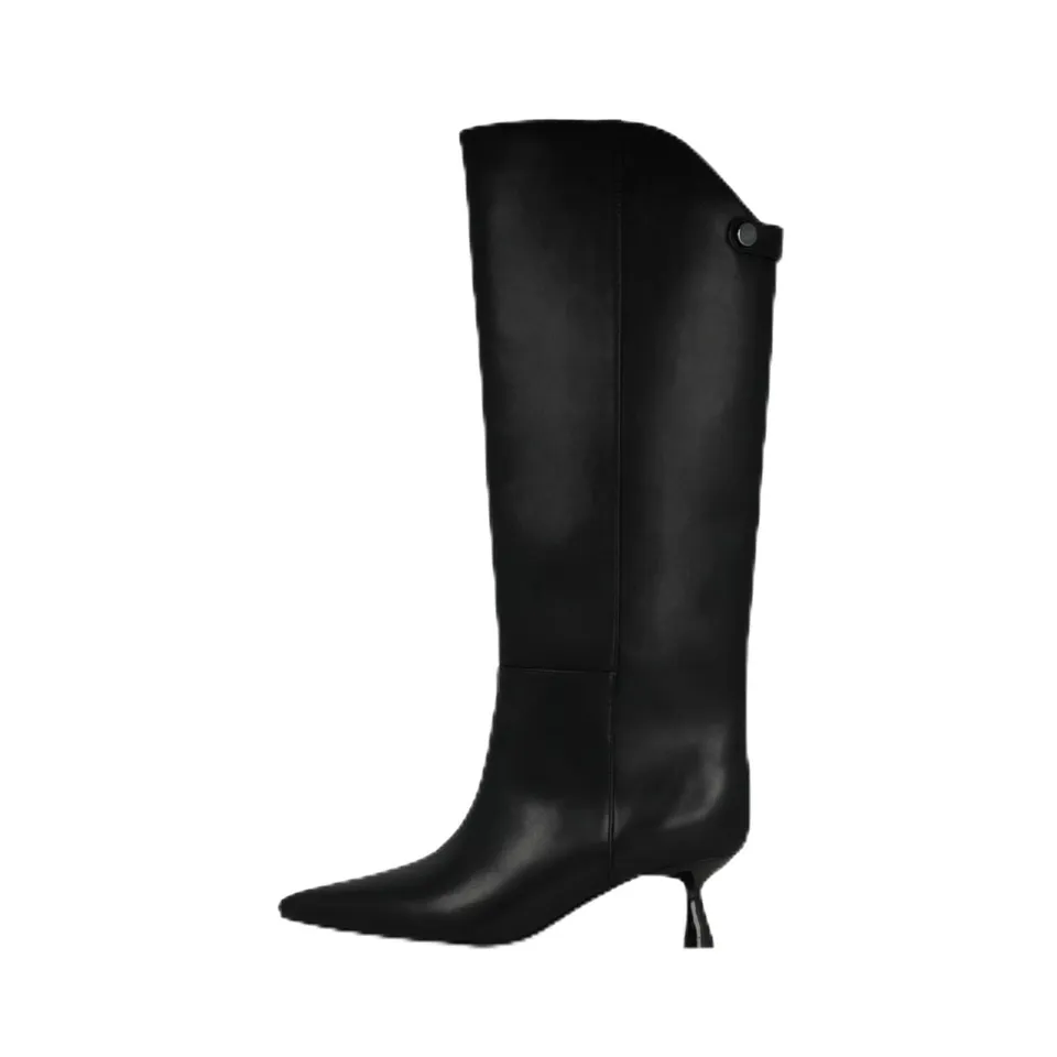 LODI A-Madrid bottes cuir noires à talon