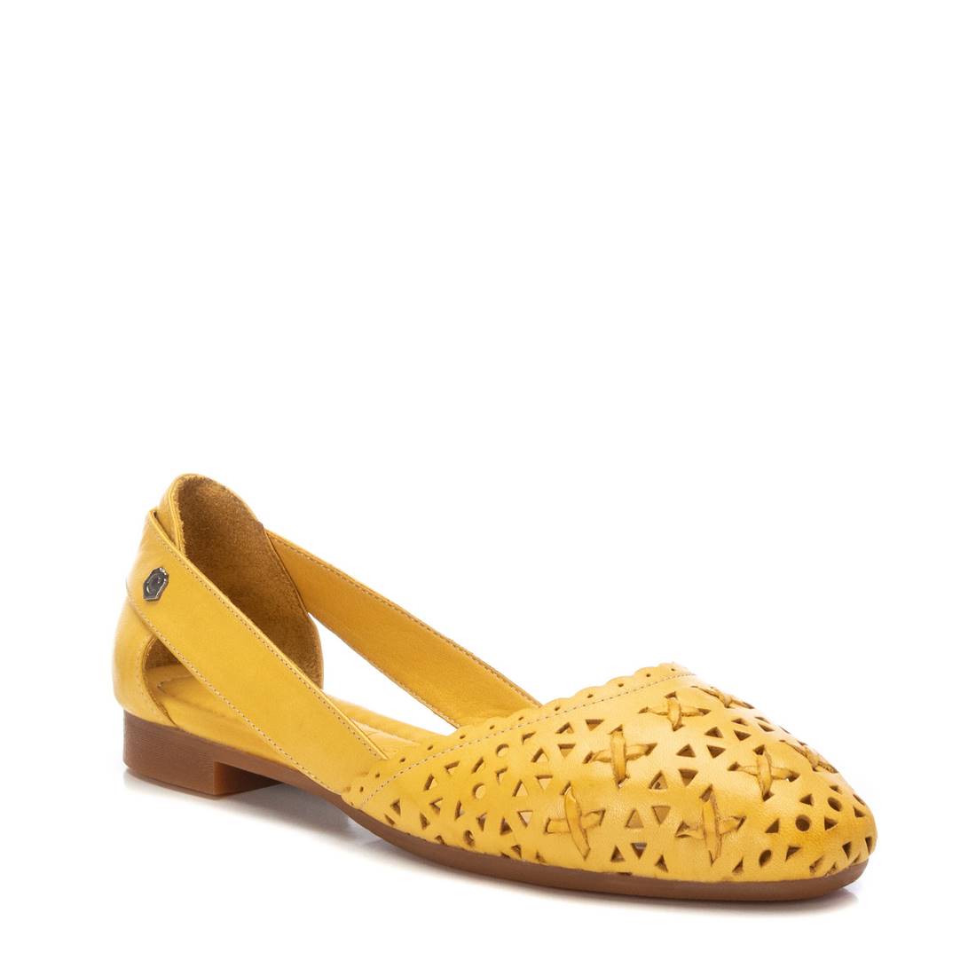 Carmela 16067206 ballerine cuir jaune ajourée