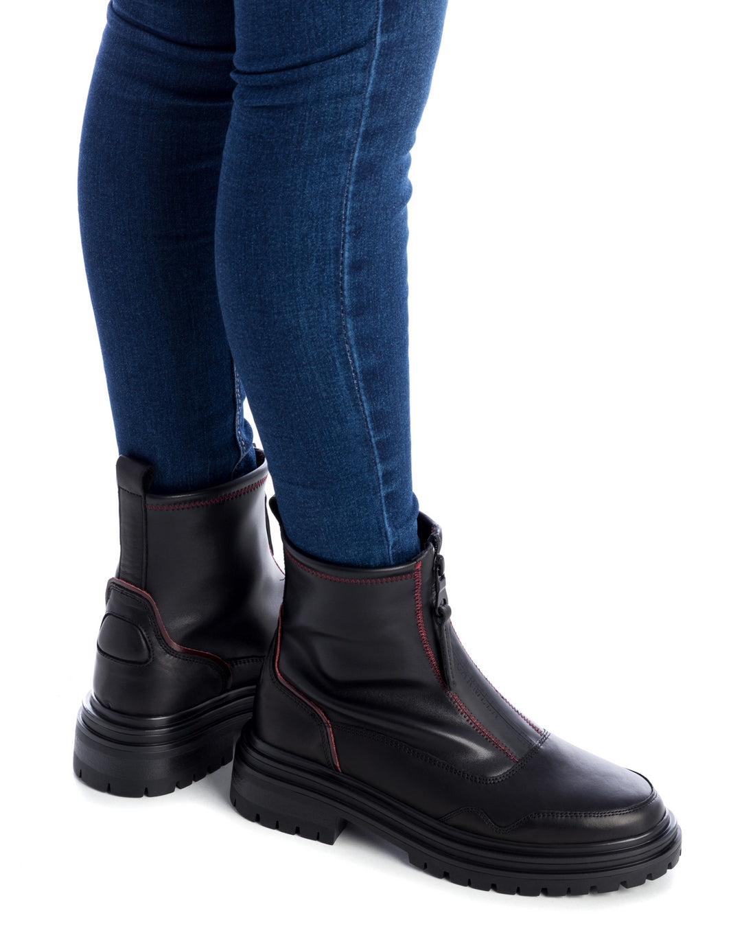 Carmela 16022501 bottine cuir noir plat