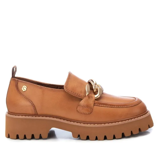 Carmela 16106103 mocassin femme marron cuir chaîne