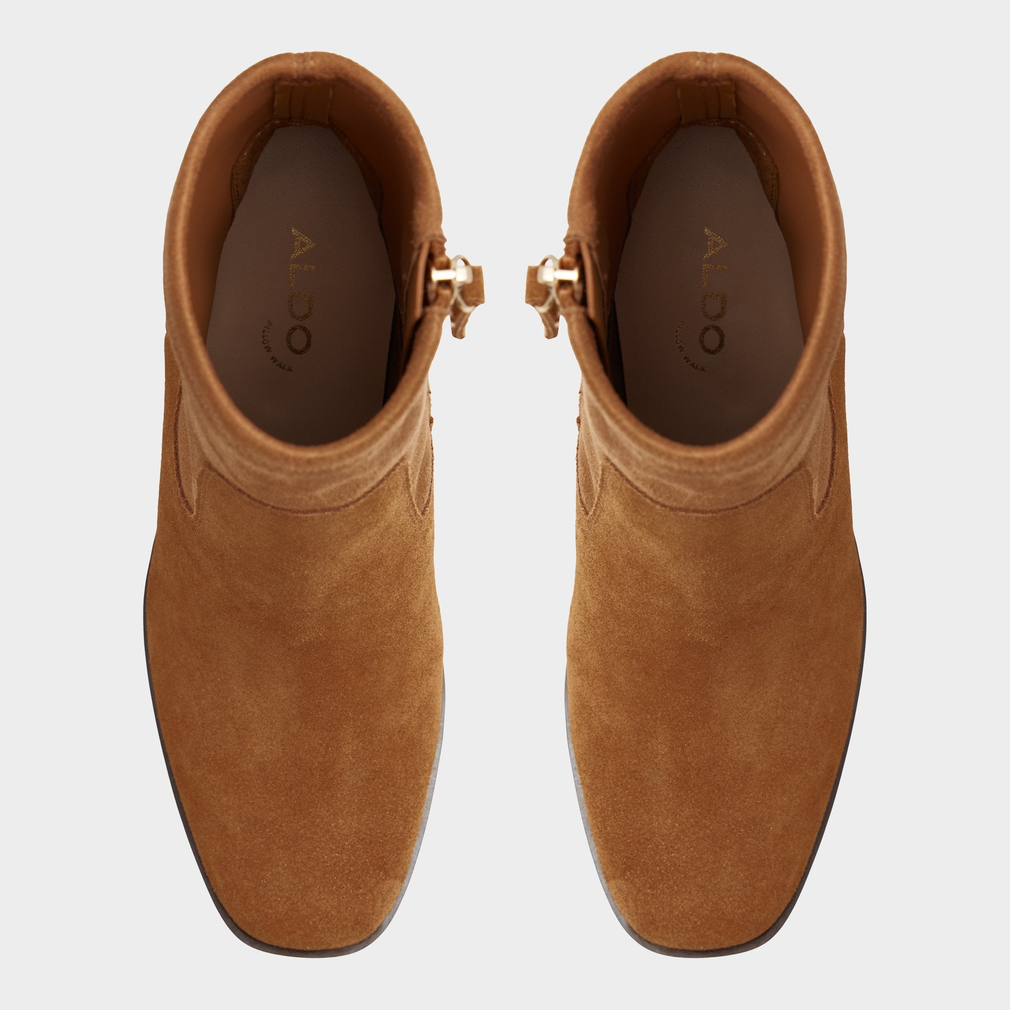 ALDO Voss bottines talon bloc marron
