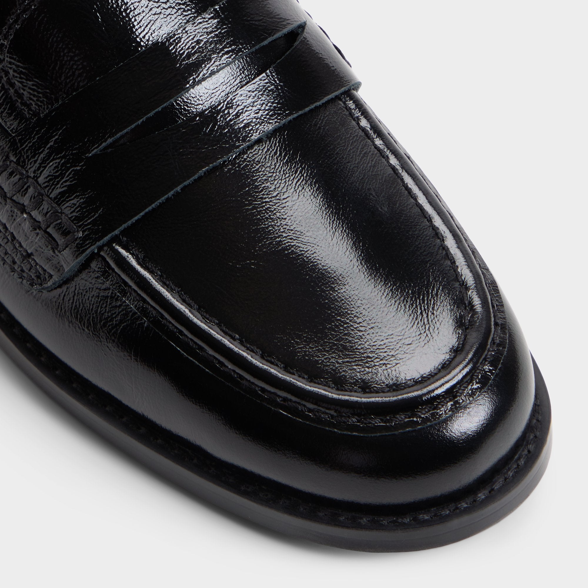 ALDO Genoa mocassin cuir verni noir