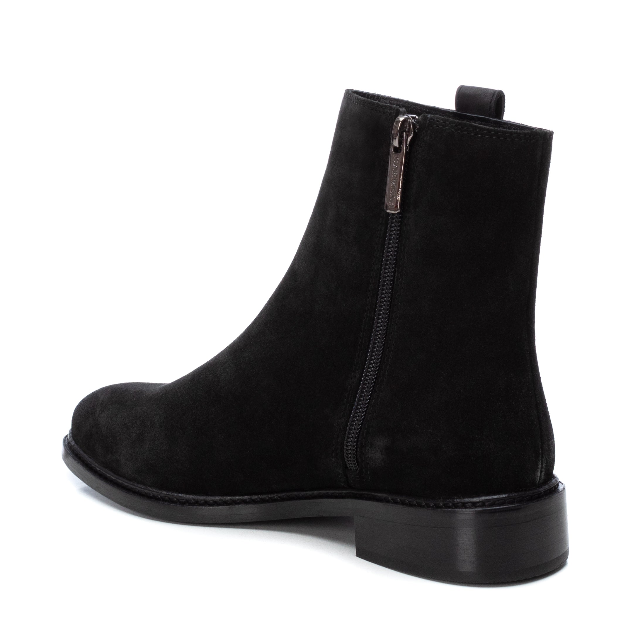 Carmela 16004803 Bottine Femme Noire Plate