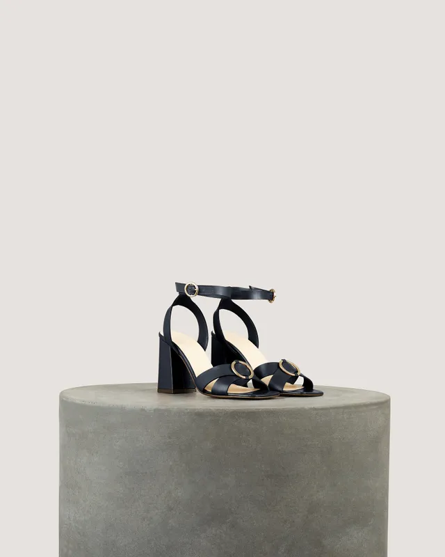 Tila March Io sandale cuir marine talon 8 cm