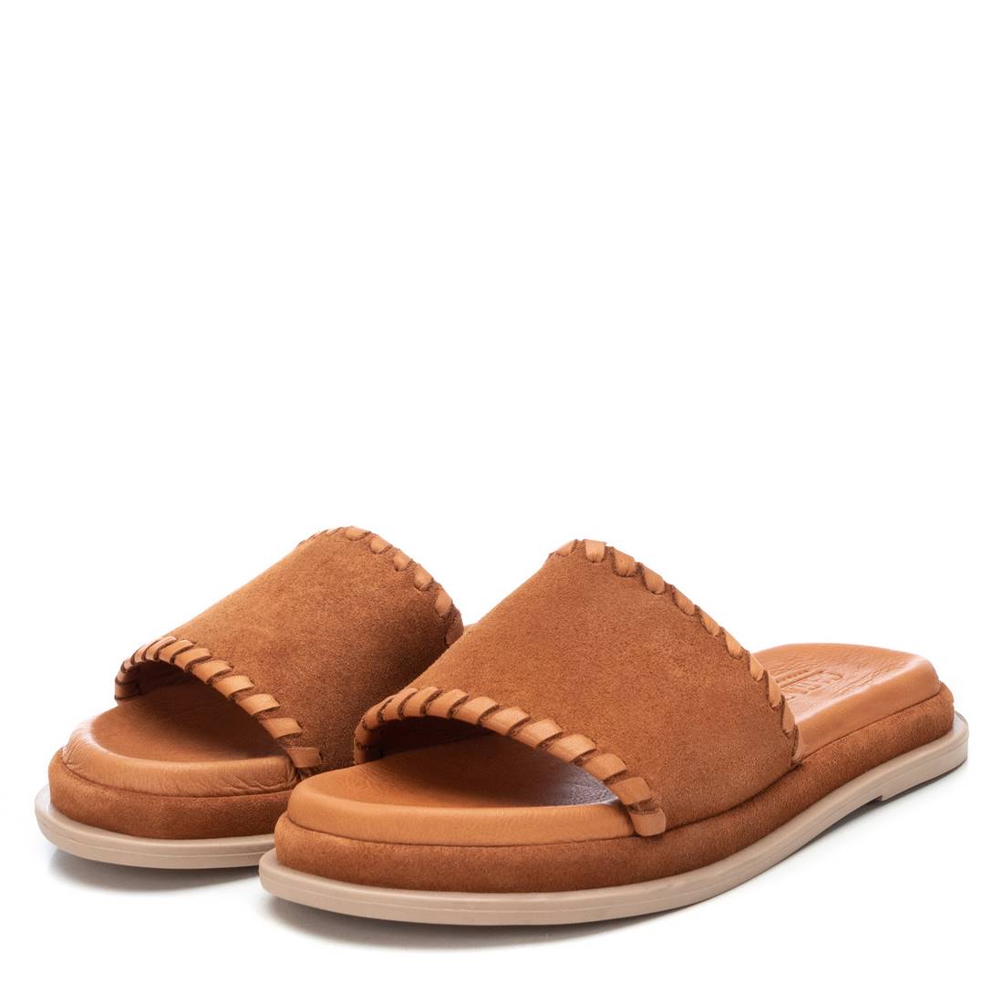 Carmela 16077801 sandales cuir marron plates