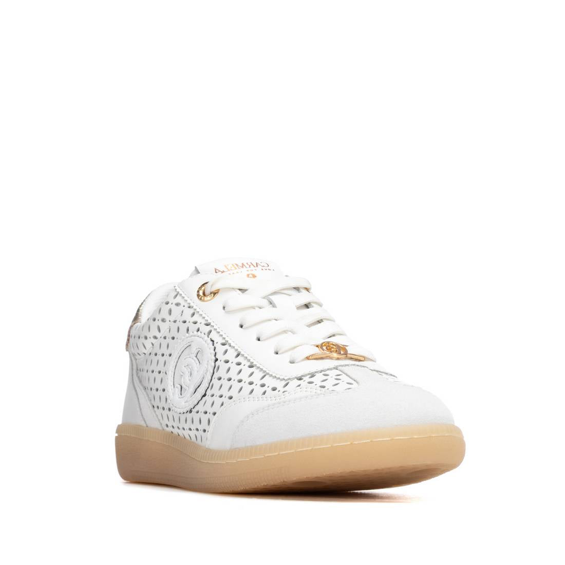 Carmela 16312006 basket femme blanche cuir lacets