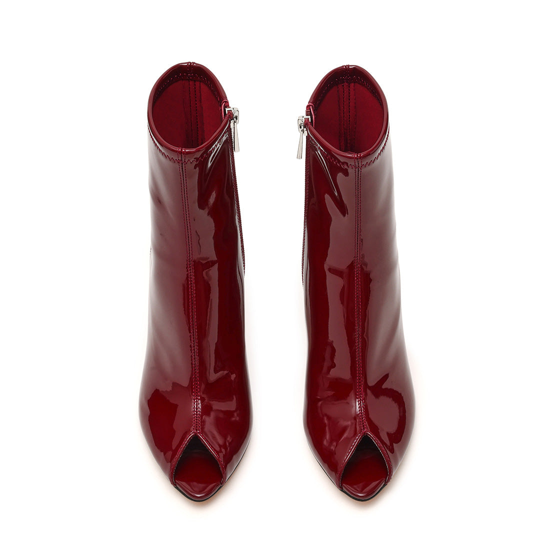 Steve Madden Alarm bottines bordeaux verni talon 10 cm