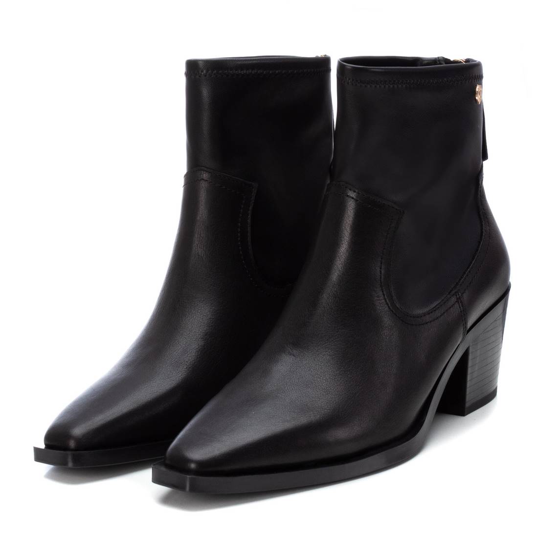 Carmela 16123001 bottine noire cuir talon 6 cm santiag
