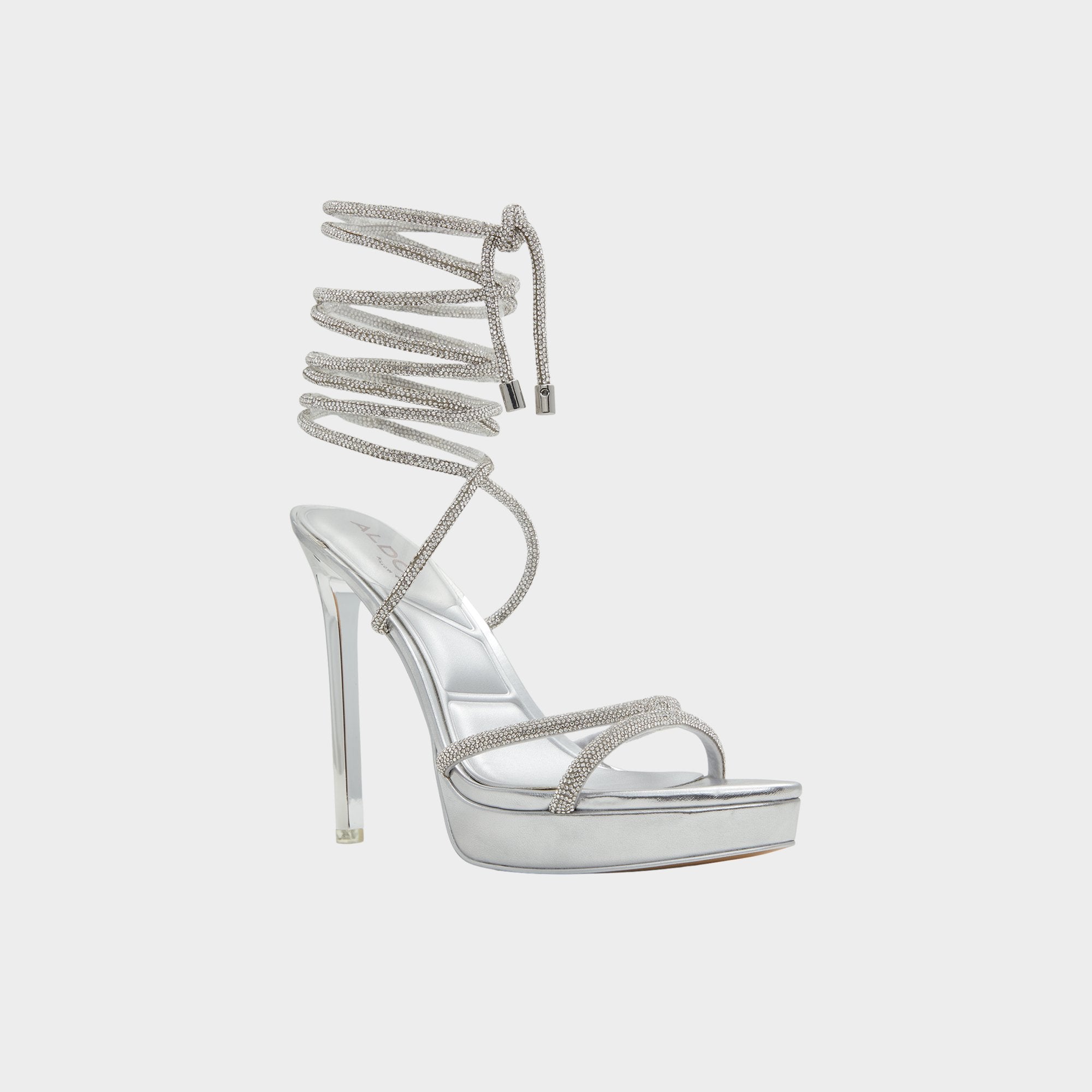 Aldo Izabella sandales plateforme argenté strass