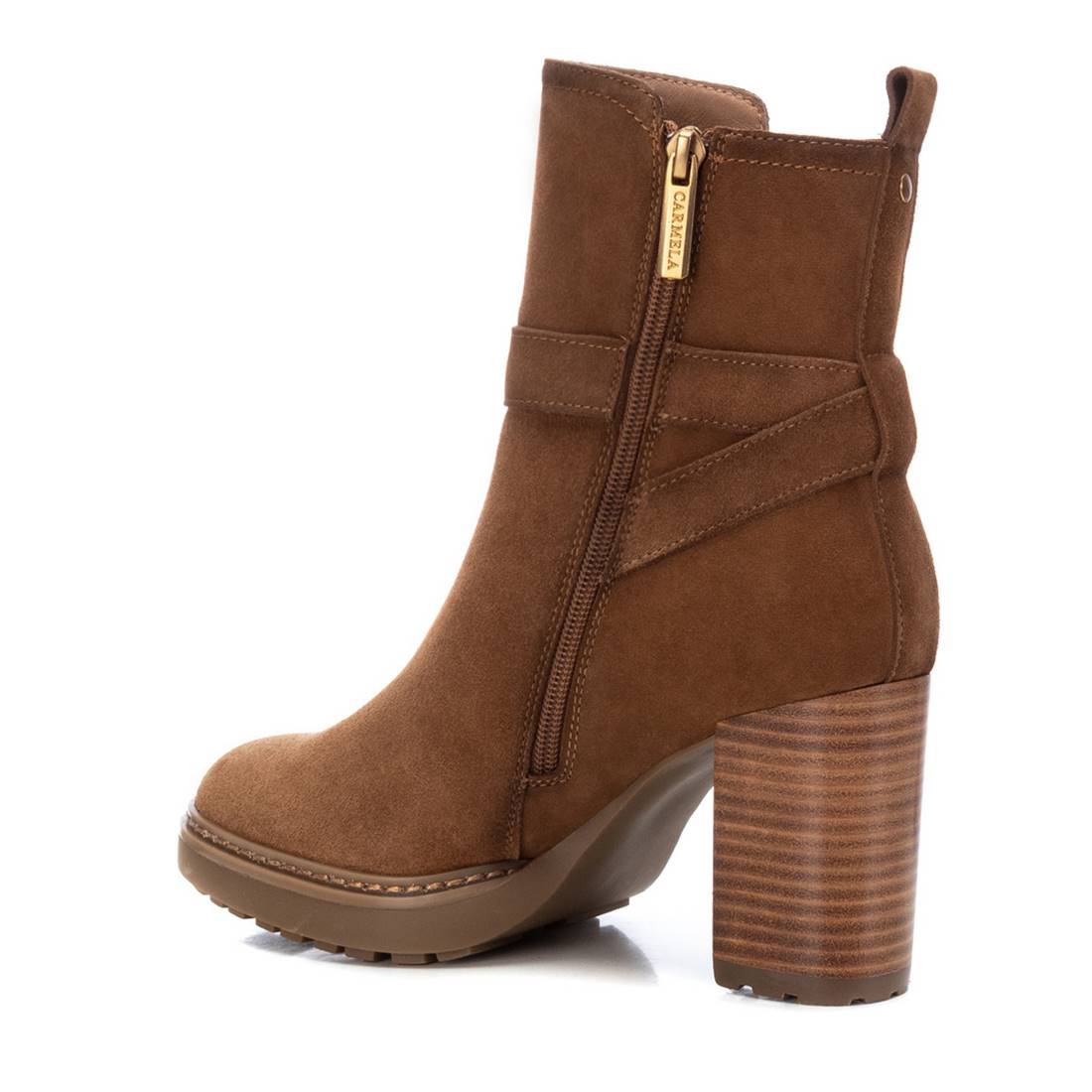 Carmela 16113502 bottine suède marron talon 8 cm