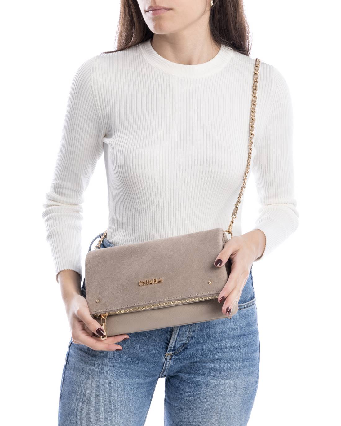 Carmela 18611302 sac bandoulière marron habillé