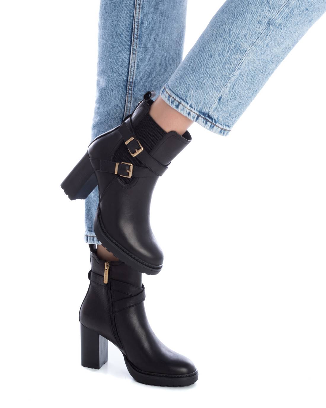 Carmela 16116101 bottine cuir noir talon 8 cm