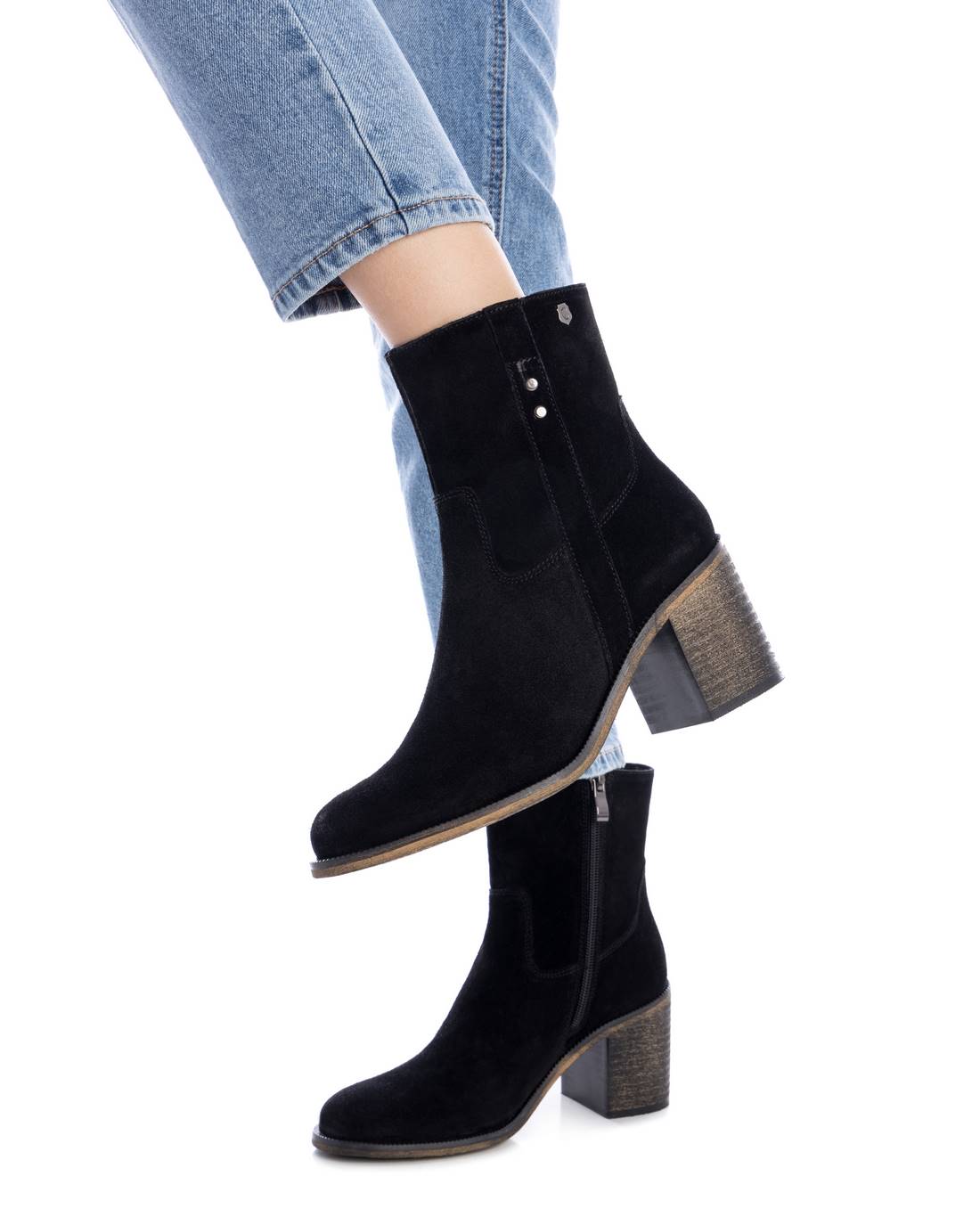 Carmela 16197702 bottines femme cuir noir 7cm