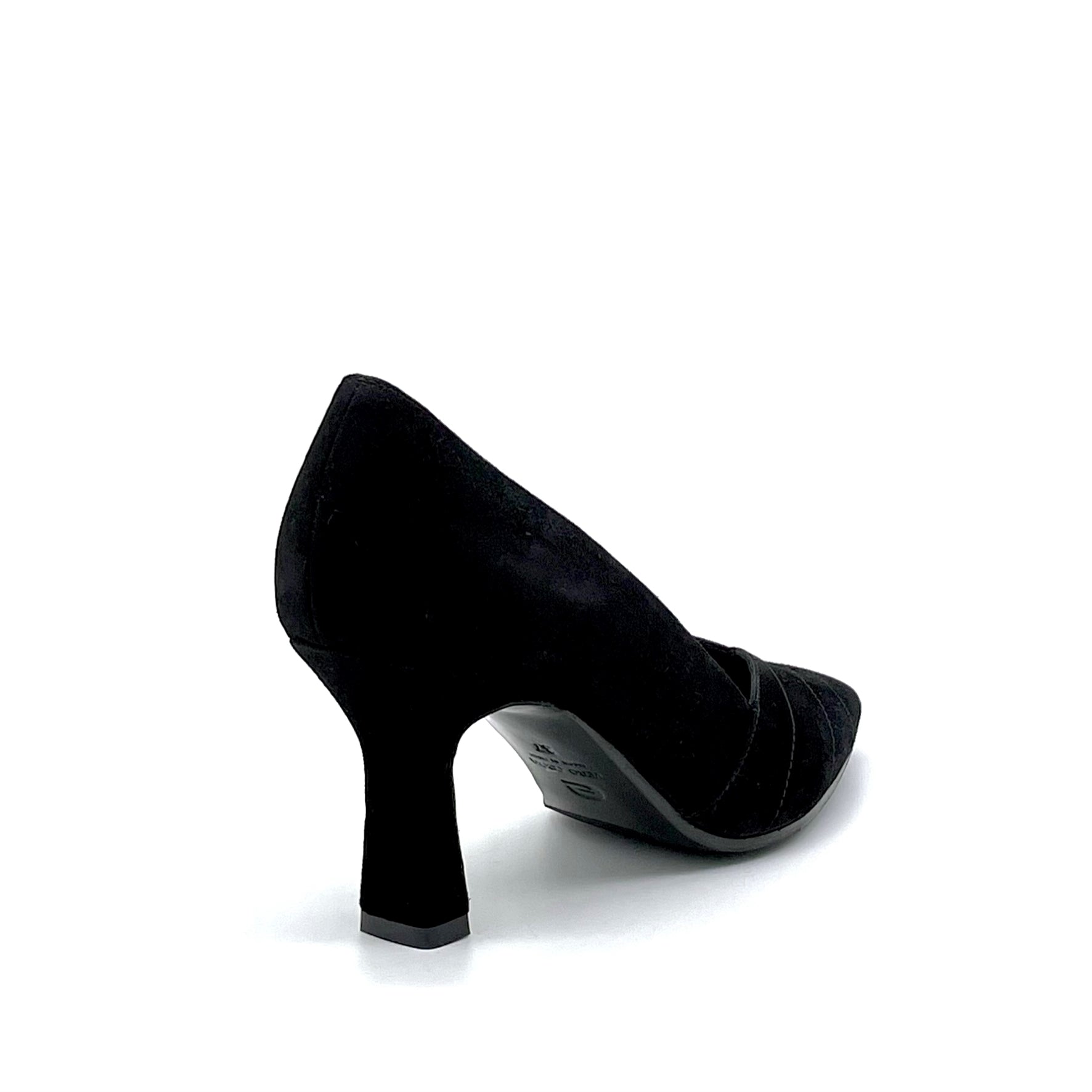 Elata 52506 escarpins suède noir talon 7,5 cm