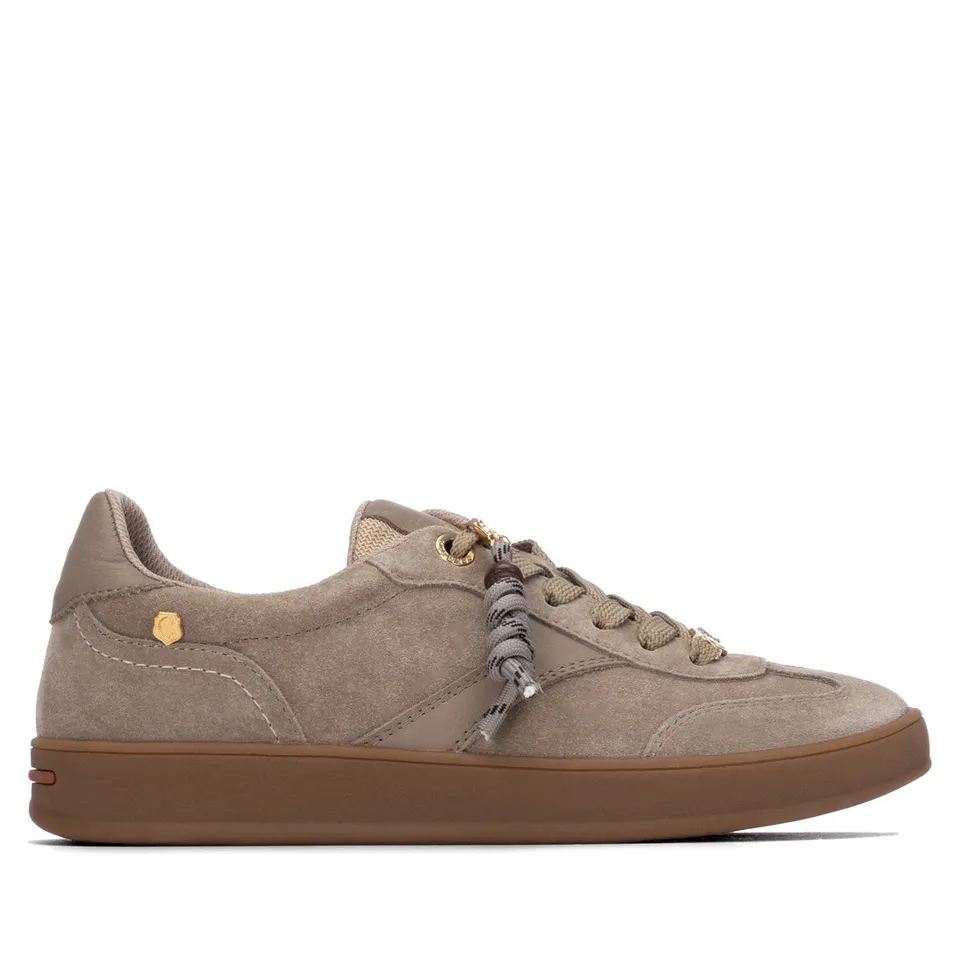 Carmela 16437207 sneaker taupe cuir lacets
