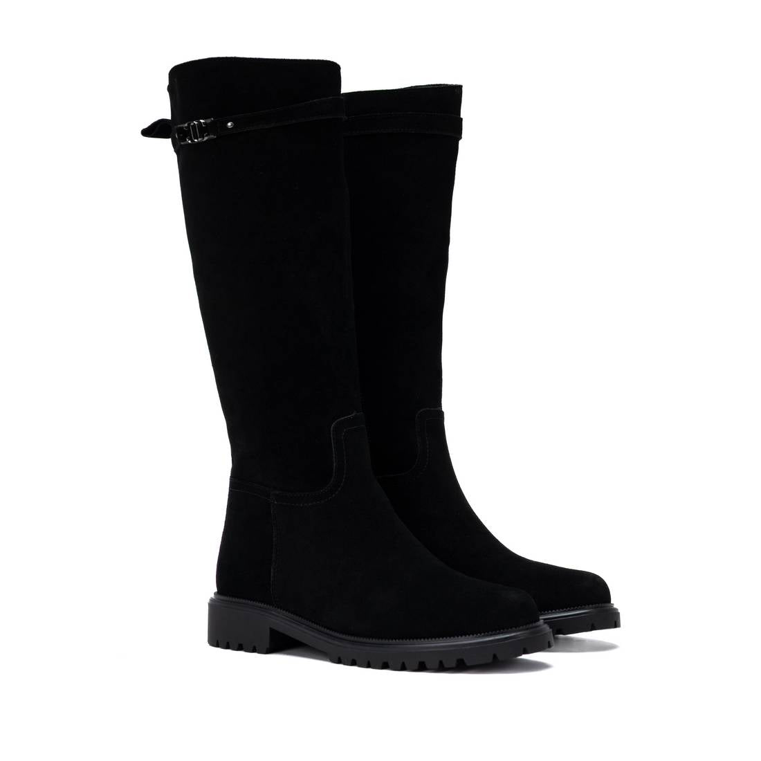 Carmela 16426501 botte femme noire cuir plate zip
