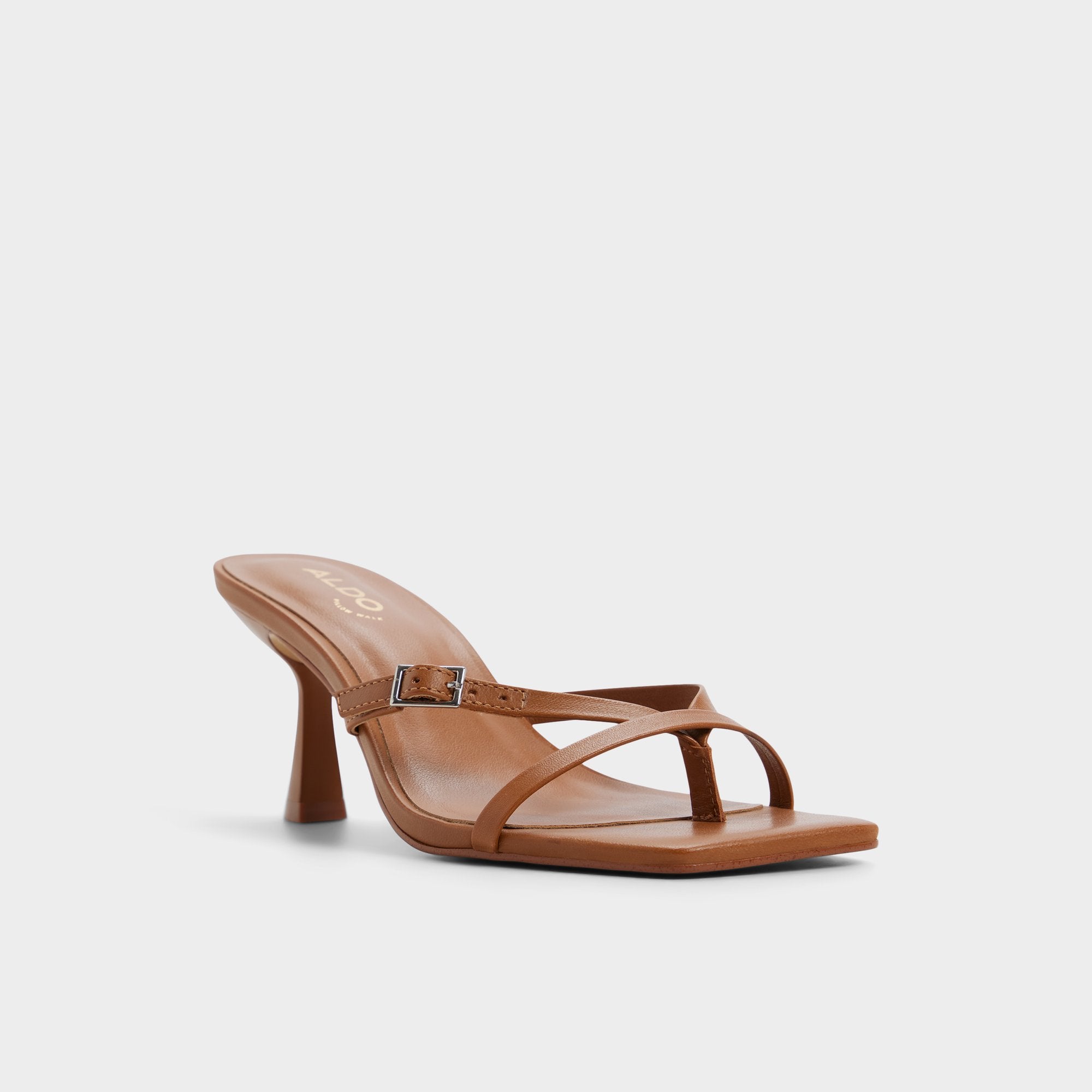 ALDO Gannever sandales à talon cuir caramel
