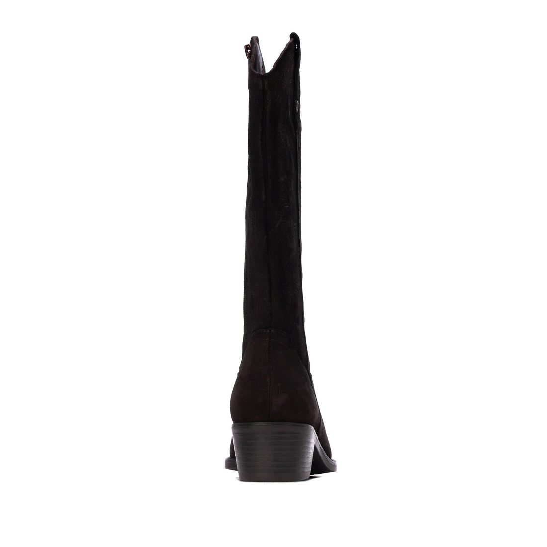 Carmela 16438101 botte marron suède talon bas