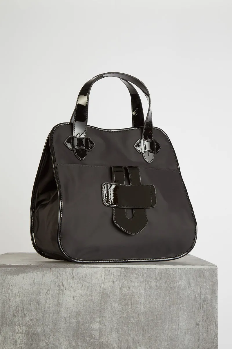 Tila March Zelig grand cabas nylon cuir noir