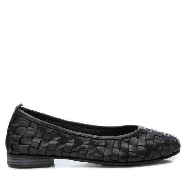 Carmela 16166205 ballerine femme cuir noir tressée