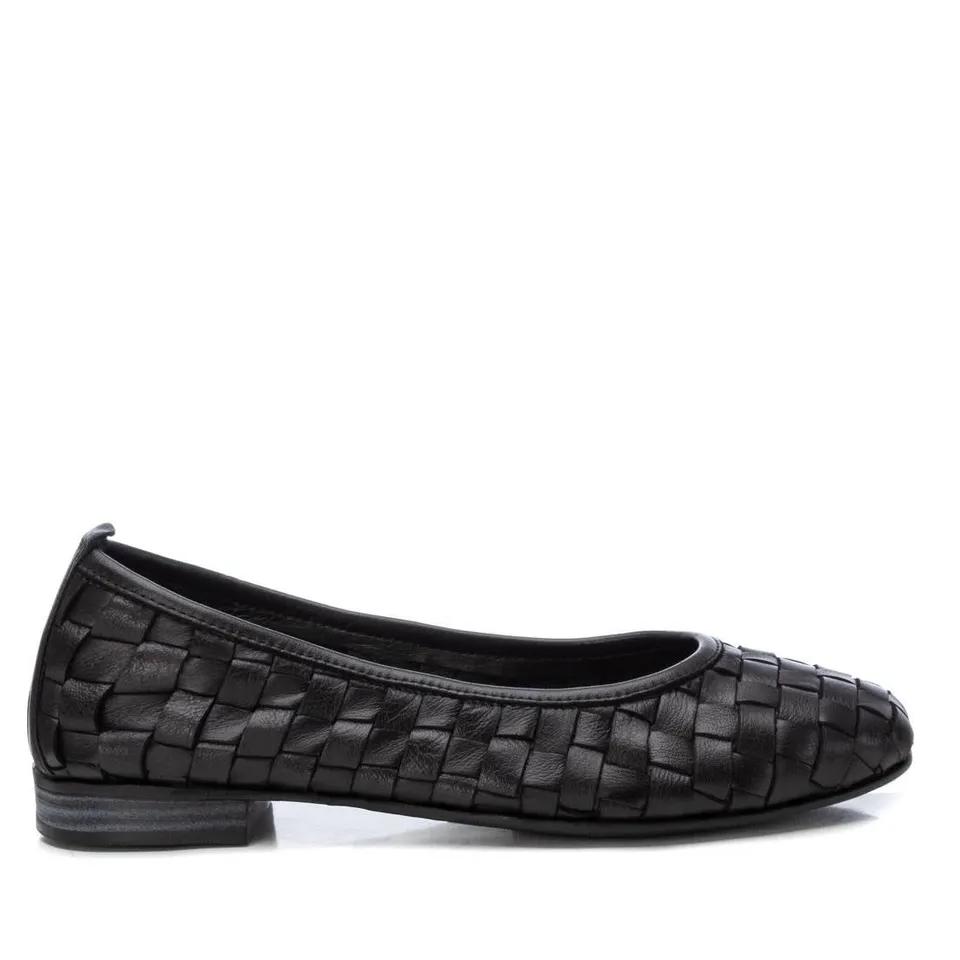 Carmela 16166205 ballerine femme cuir noir tressée