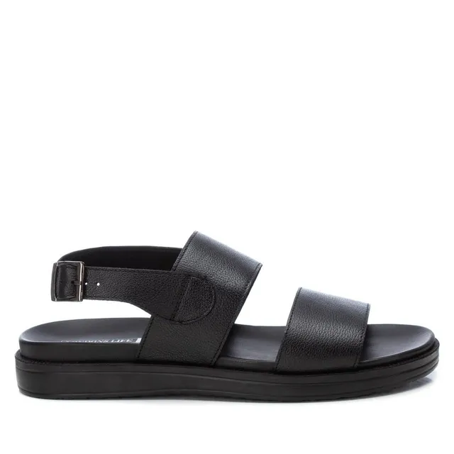 Carmela 16082101 sandales homme noires cuir boucles
