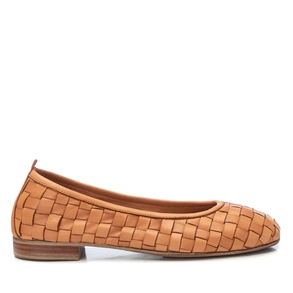 Carmela 16166203 ballerine cuir marron tressé