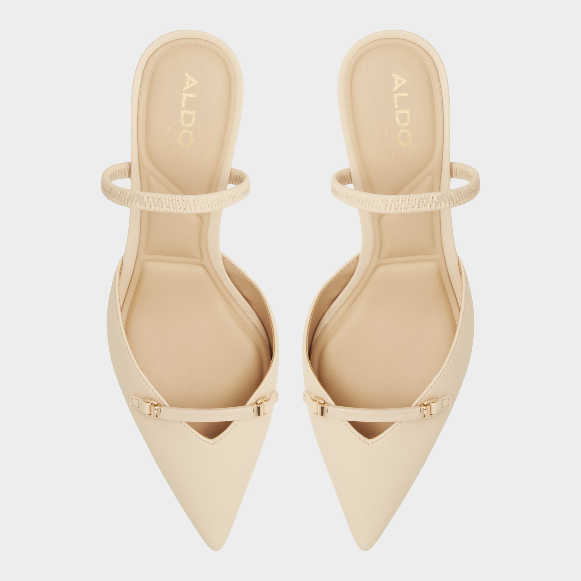 Aldo Nailah mules escarpins beige petit talon