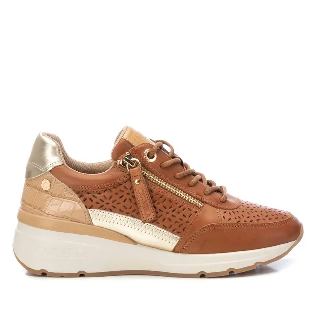 Carmela 16141701 sneakers femme marron cuir ajouré