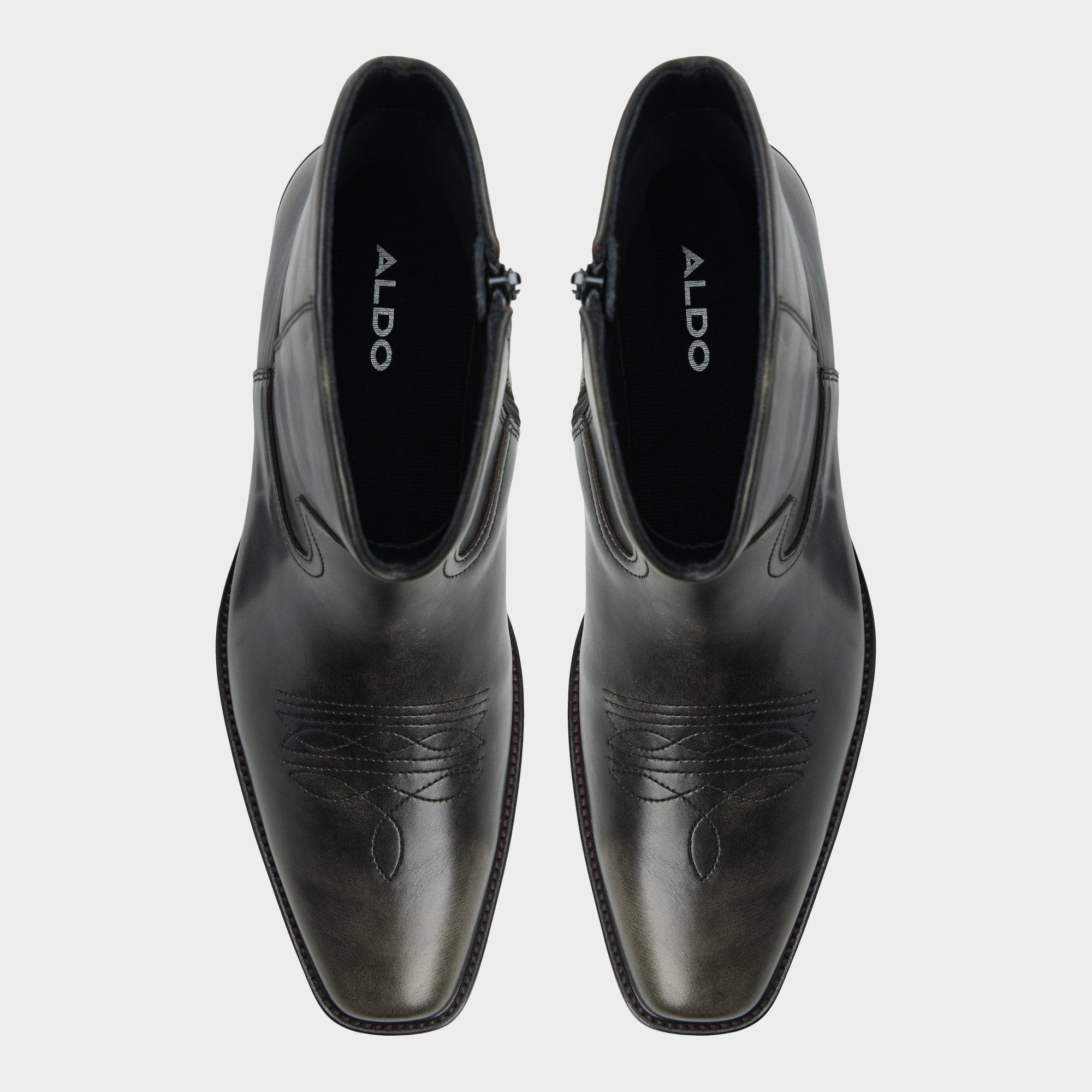 ALDO Wally bottes western noires délavées