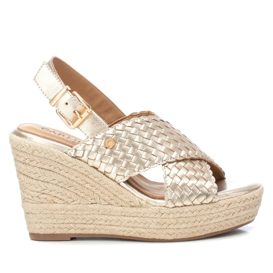 Carmela 16162501 sandales doré compensé 10 cm jute