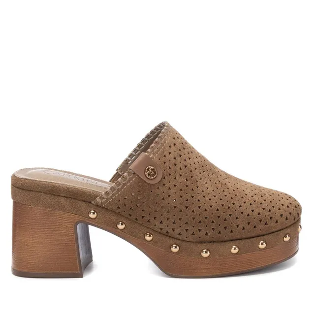 Carmela 16222002 Sabots Femme Taupe Talon 7cm
