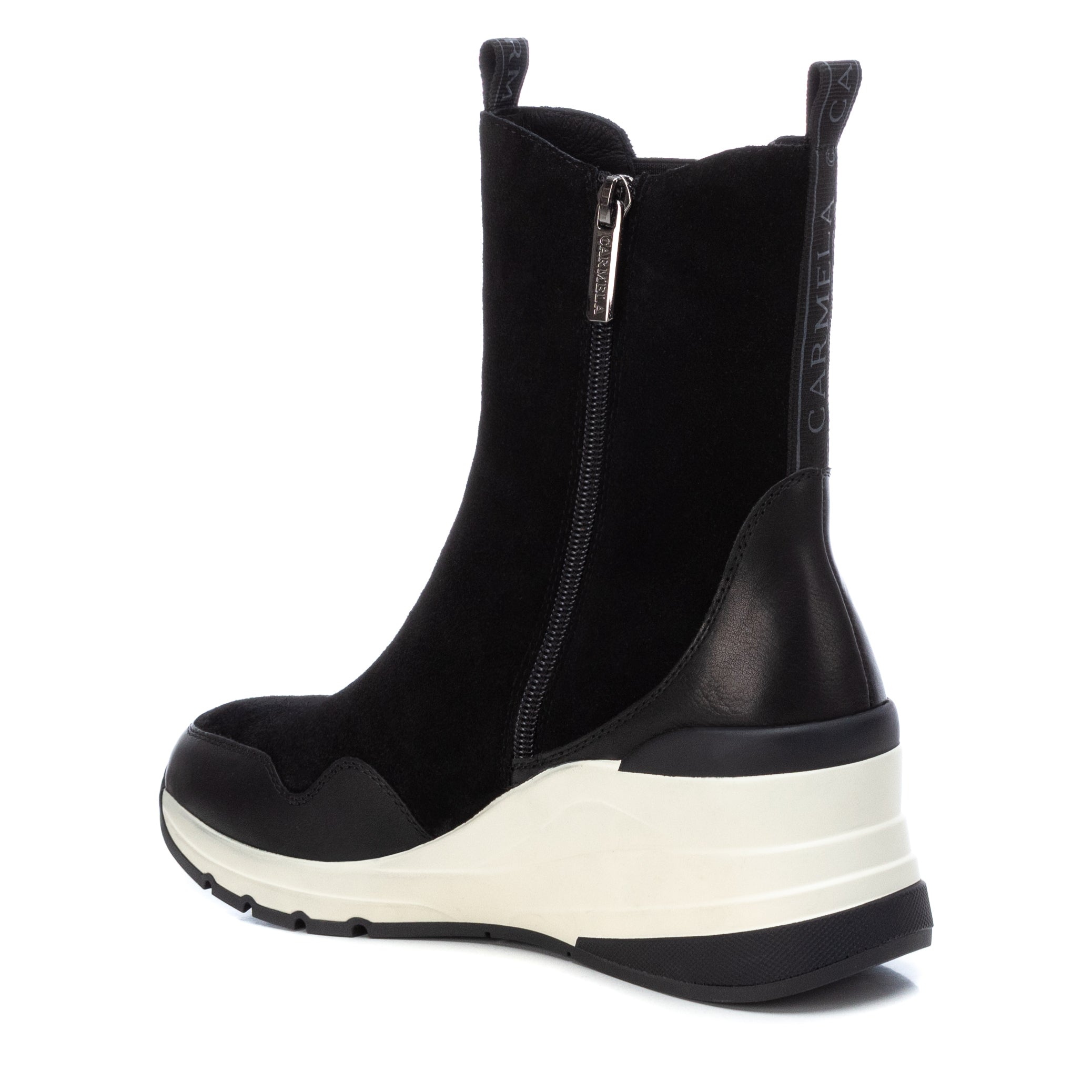 Carmela 16019301 bottine chelsea noir compensé 6cm