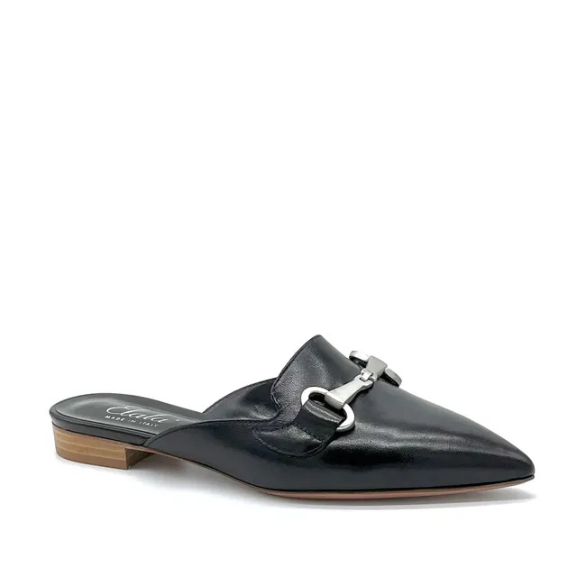 Elata 12169 sabot noir cuir mors argent pointure 37