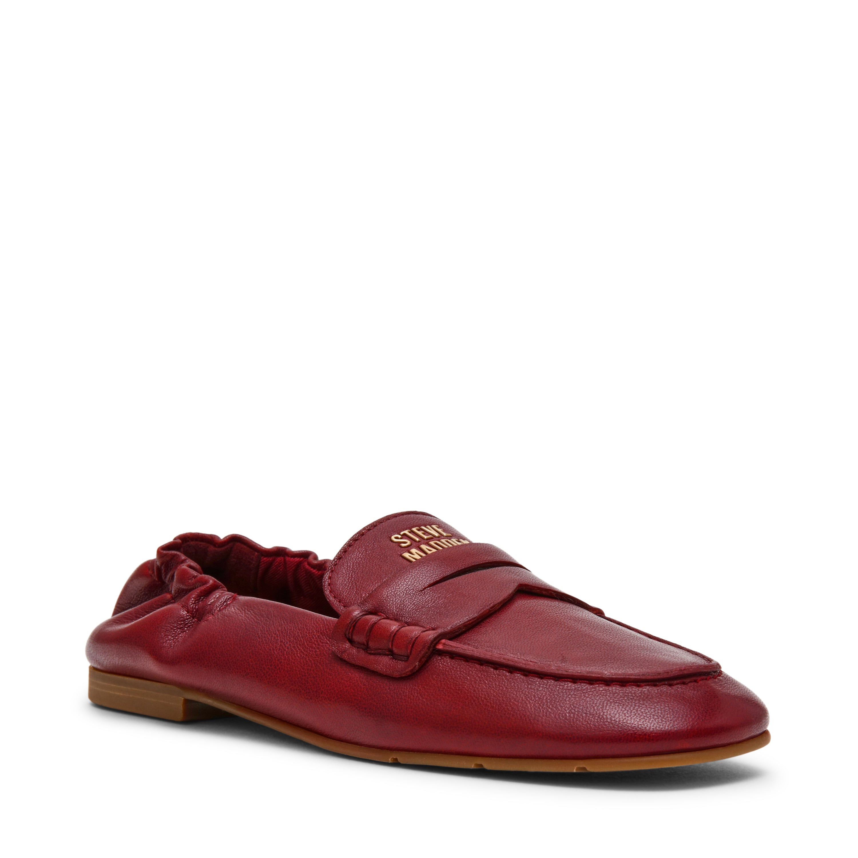 Steve Madden Newbury mocassins cuir bordeaux