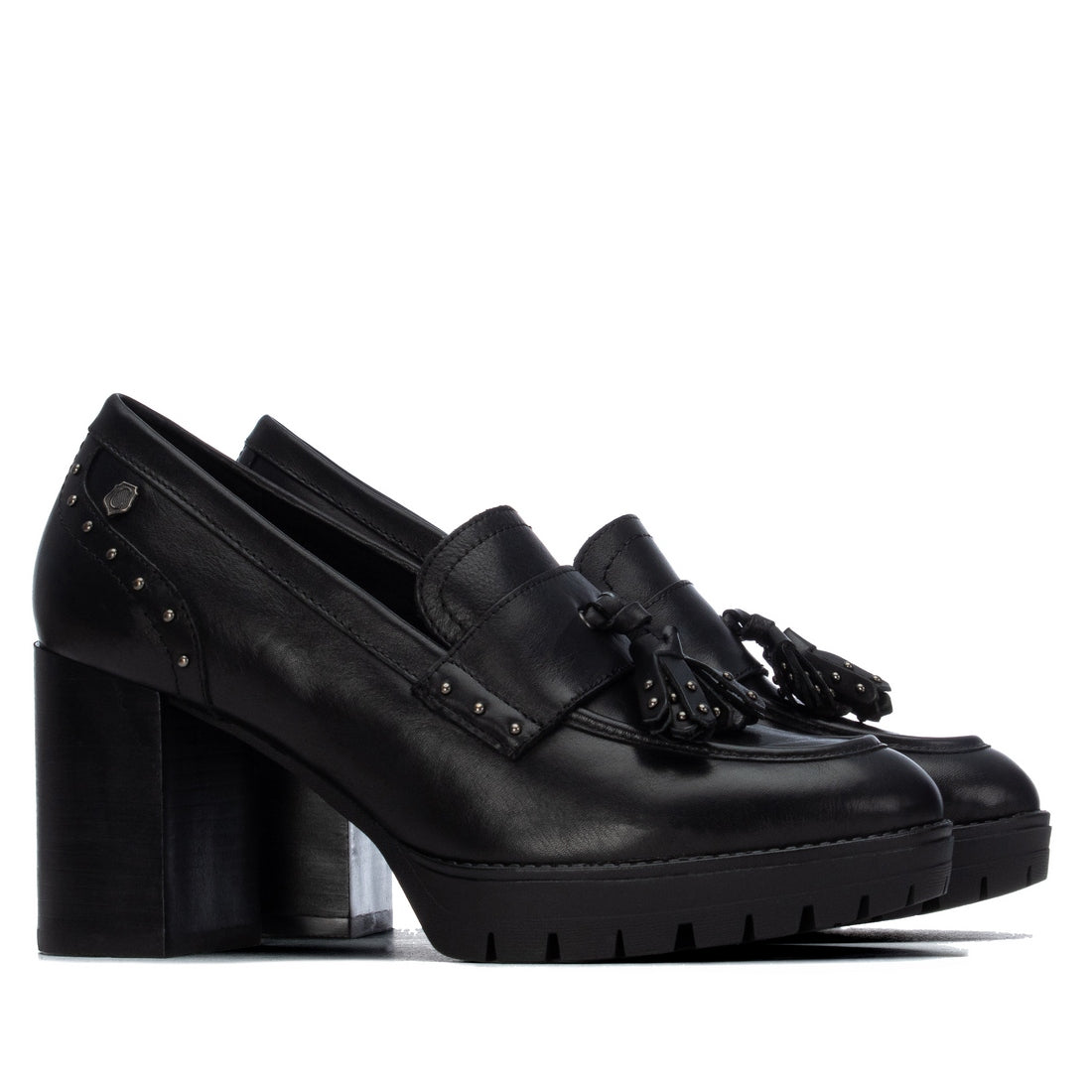 Carmela 16428101 escarpin cuir noir talon haut
